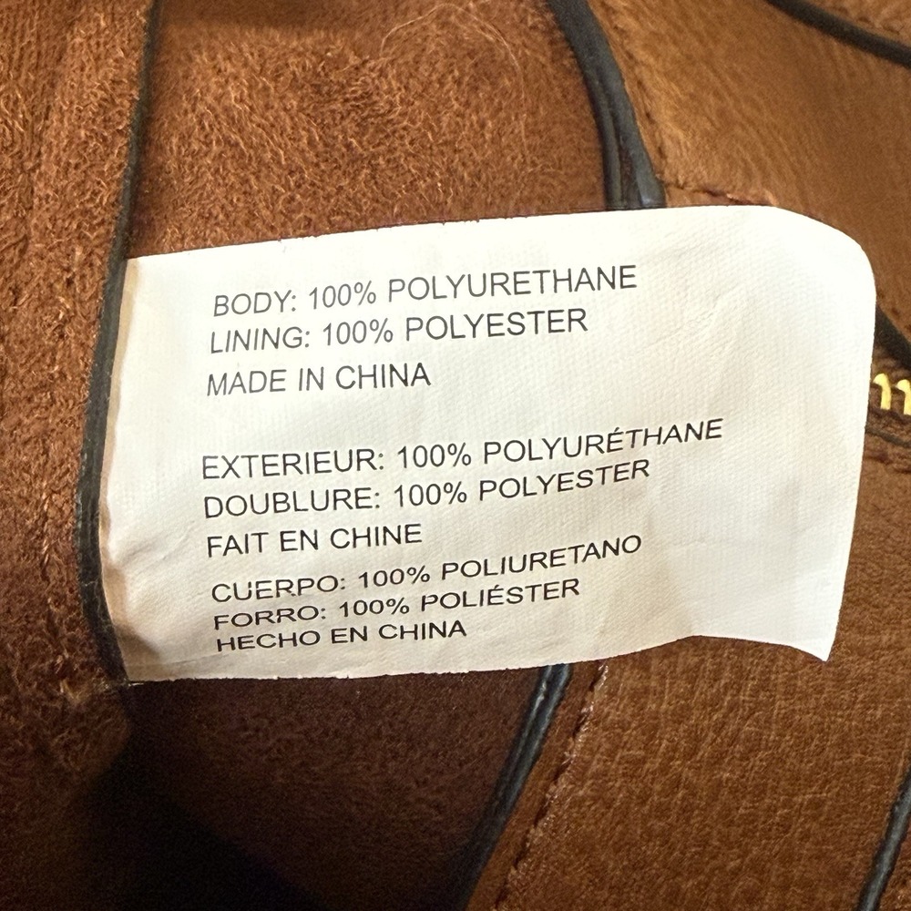 STEVE MADDEN Brown Vegan Leather Oversized Hobo Shoulder Bag & Wristlet Pouch - Picture 7 of 10
